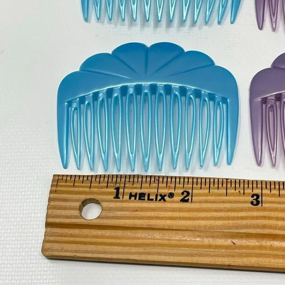 Set of 16 Vintage Small Tuck Hair Side Combs Hair Accessories Made in Hong Kong